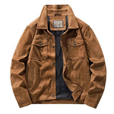 Men's Suede Jacket | Dual Chest Pocket Relaxed Fit