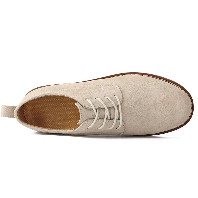 Men's Suede Oxfords | Crepe Sole Dress Shoe Close Up
