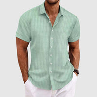 Men's Summit Stripe Shirt | Ribbed Texture Detail