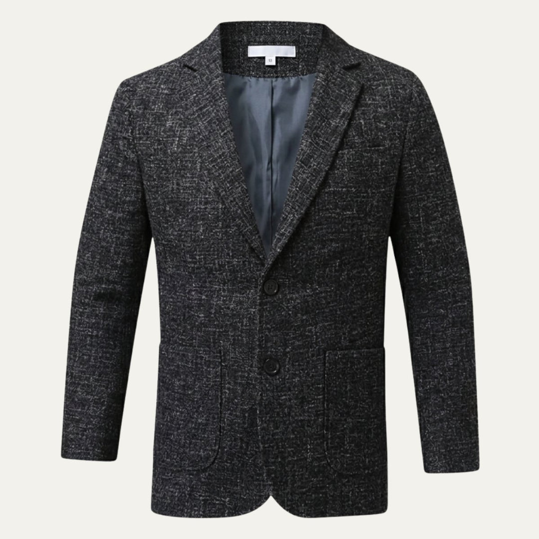 Men's Tailored Fit Suit Plaid Blazer | Patch Pocket Classic Side