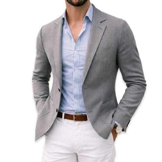 Men's Tailored Knit Suit Blazer Front