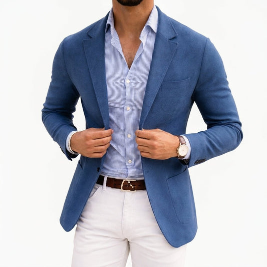 Men's Tailored Knit Suit Blazer Hero