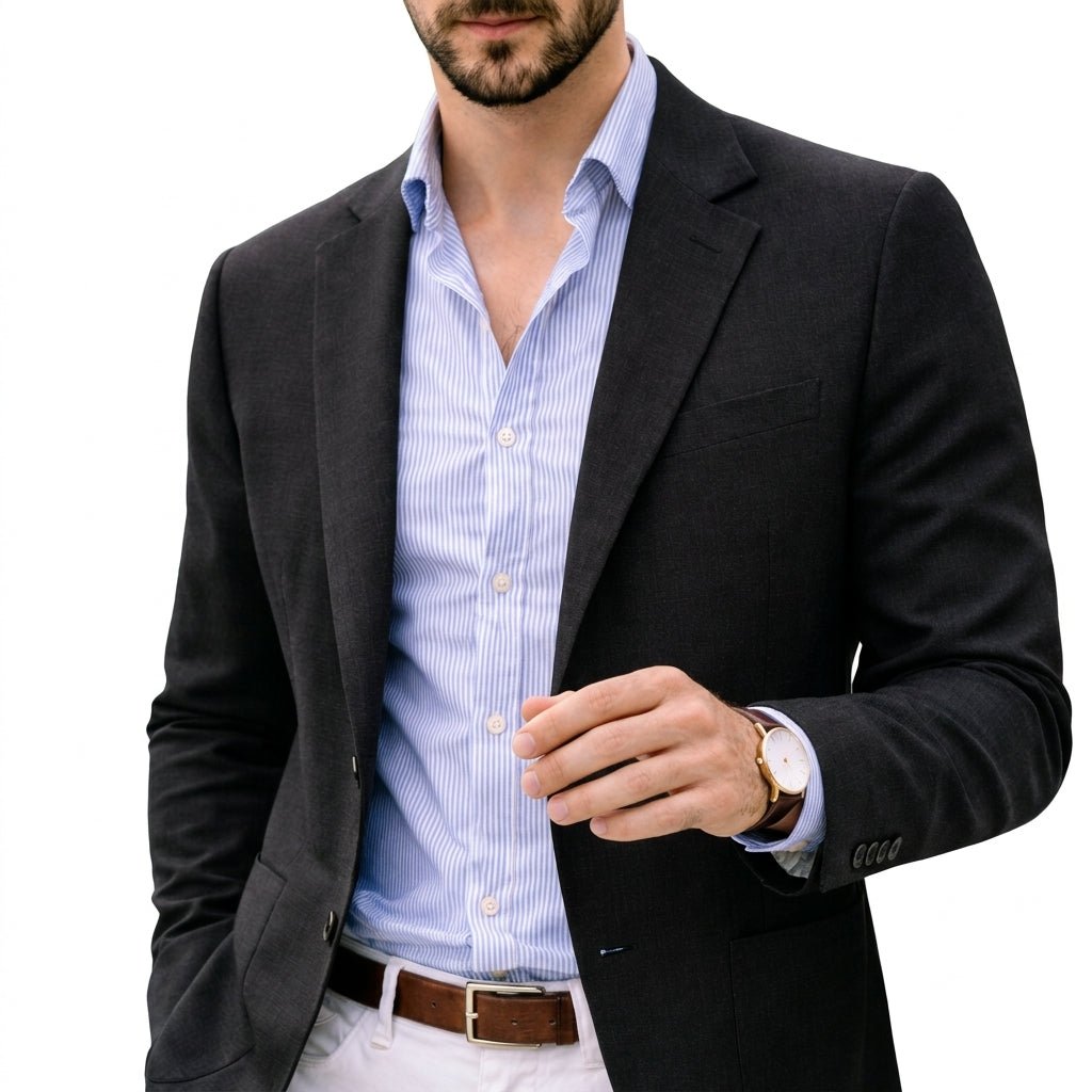 Men's Tailored Knit Suit Blazer Lifestyle
