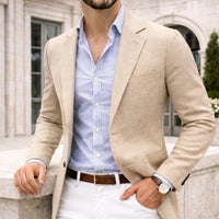 Men's Tailored Knit Suit Blazer Side