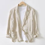 Men's Tailored Linen Blazer | Notch Lapel