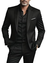 Men's Tailored Slim Fit Two-Piece Suit | Formal Office Back