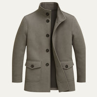 Men's Tailored Wool Overcoat | Flap Pocket Smart Fit Hero