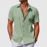 Men's Textured Linen Top Back