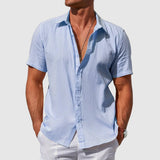 Men's Textured Linen Top