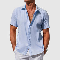 Men's Textured Linen Top Hero