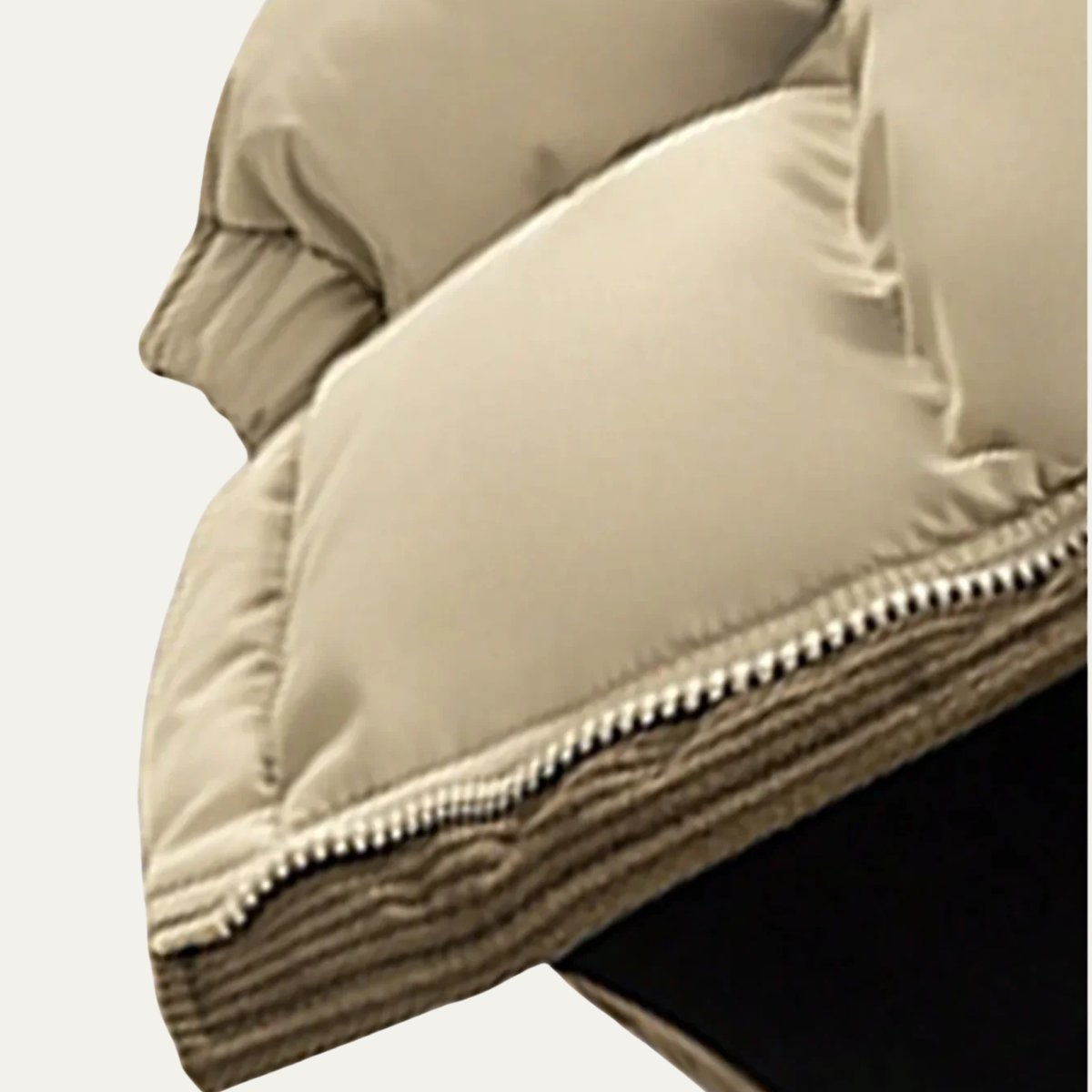 Men's Thick Hooded Puffer Winter Jacket | Corduroy Yoke Detail