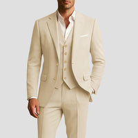 Men's Three-Piece Slim Fit Suit | Weddings Formal Events Close Up