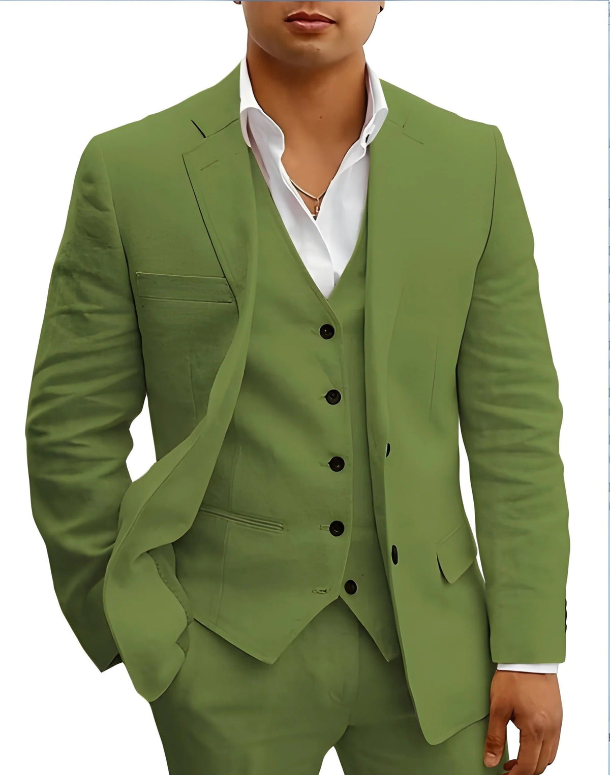 Men's Three-Piece Summer Suit | Formal Angle