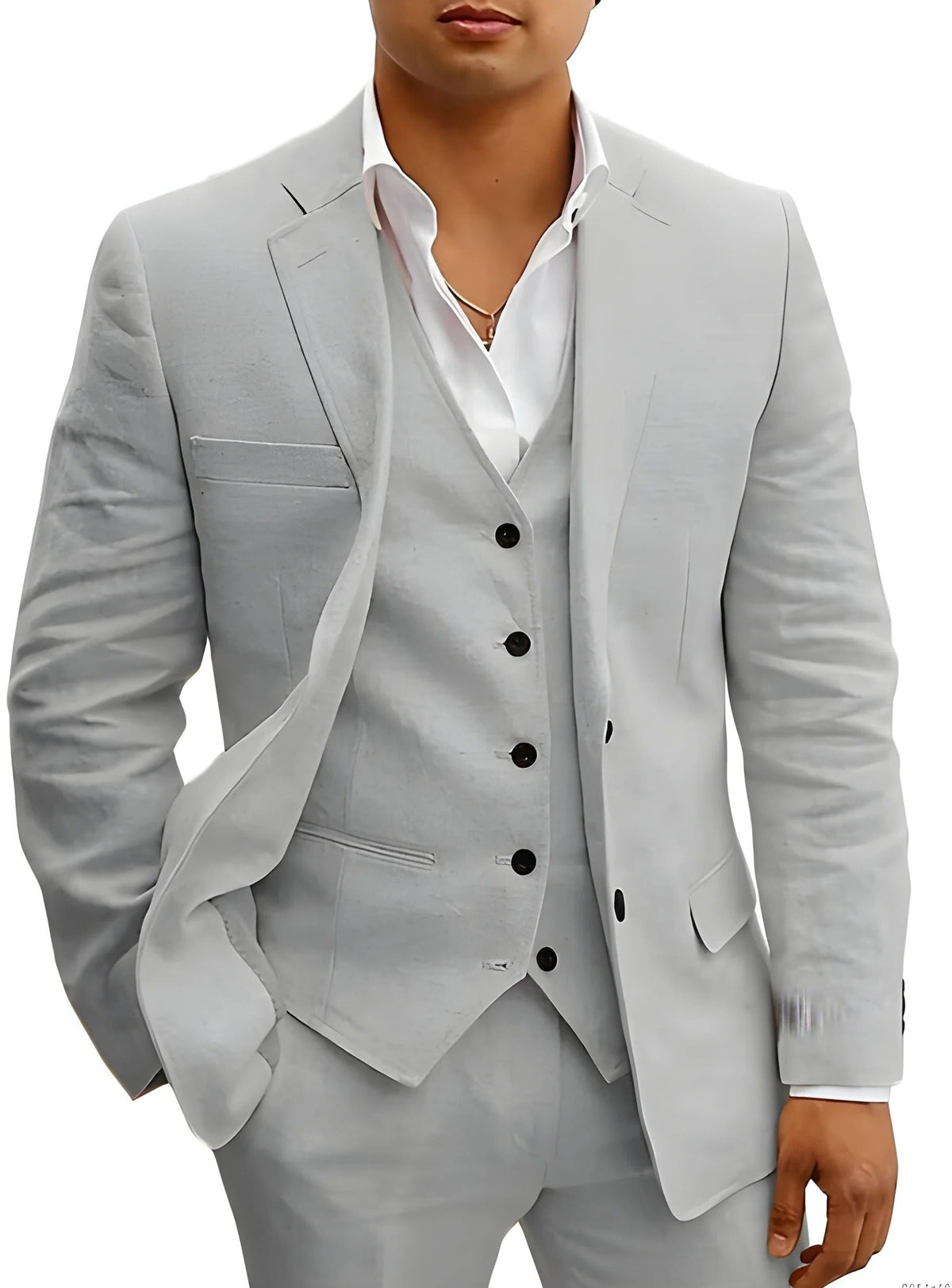 Men's Three-Piece Summer Suit | Formal View 13