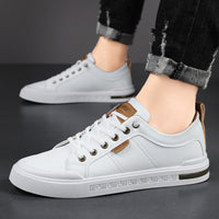 Men's Two-Tone Leather Sneaker Shoes Detail
