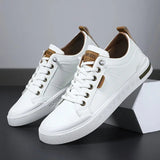 Men's Two-Tone Leather Sneaker Shoes