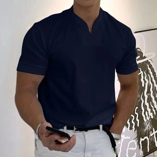 Men's V-Neck Quick-Dry Performance T-Shirt | Athletic Fit Lifestyle