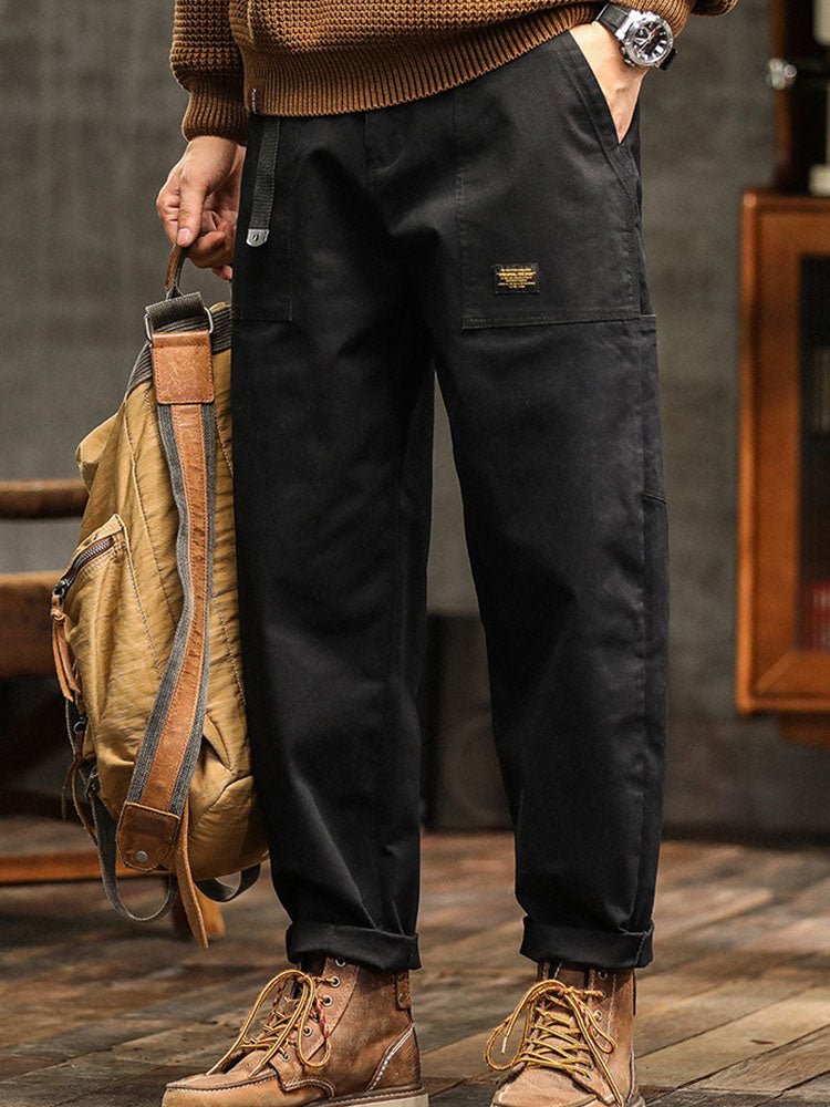 Men's Vintage Cargo Pants with Rolled Cuffs View 11