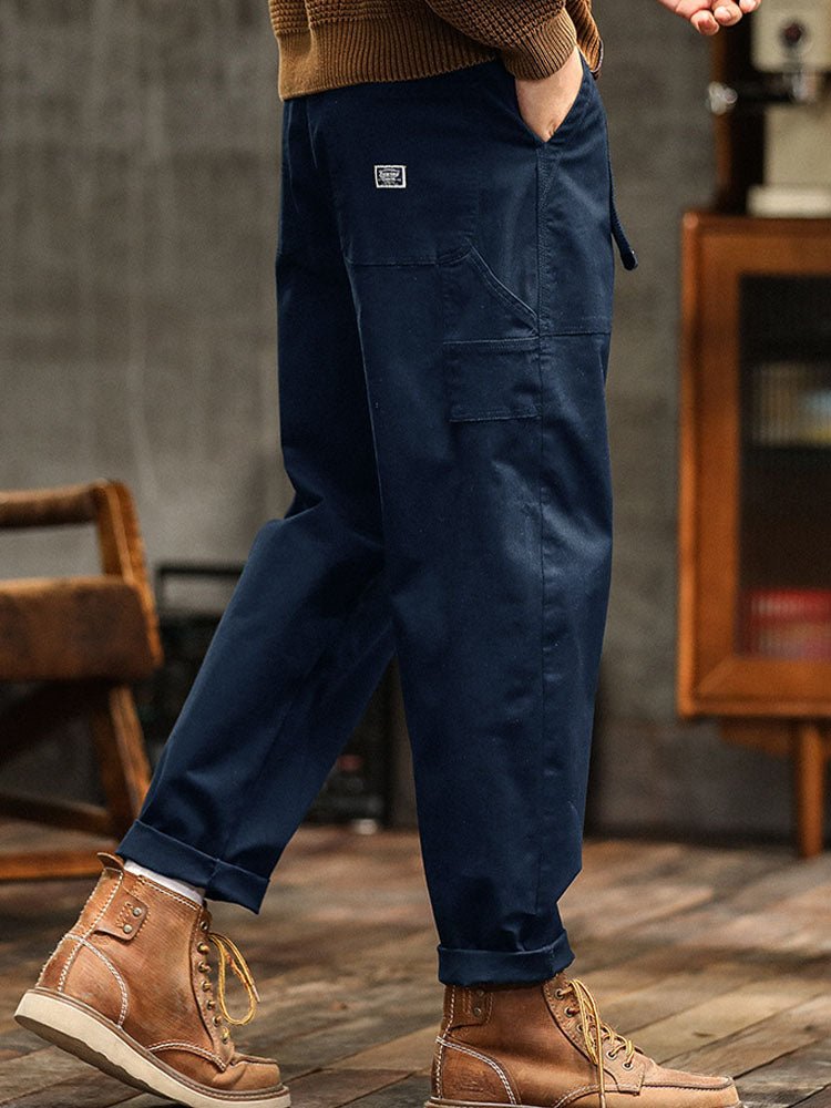 Men's Vintage Cargo Pants with Rolled Cuffs View 13