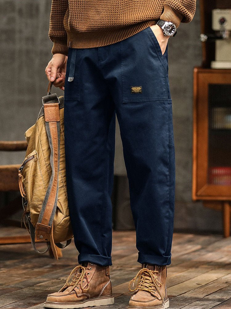 Men's Vintage Cargo Pants with Rolled Cuffs View 15