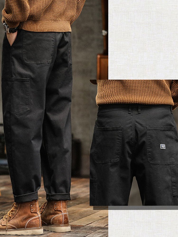 Men's Vintage Cargo Pants with Rolled Cuffs View 16