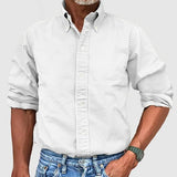 Men's Vintage Wash Cotton Button Down Shirt | Relaxed Fit