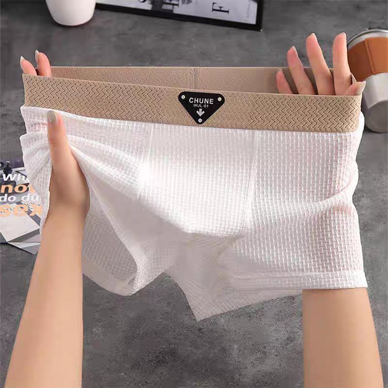Men's Waffle Knit Cotton Boxer Loungewear Back