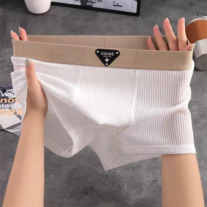 Men's Waffle Knit Cotton Boxer Loungewear Back