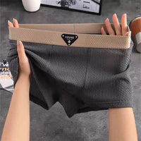 Men's Waffle Knit Cotton Boxer Loungewear Detail