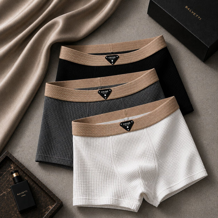 Men's Waffle Knit Cotton Boxer Loungewear Hero
