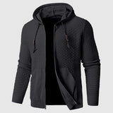 Men's Waffle Zip Up Knit Hoodie | Insulated