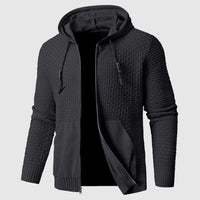 Men's Waffle Zip Up Knit Hoodie | Insulated Hero