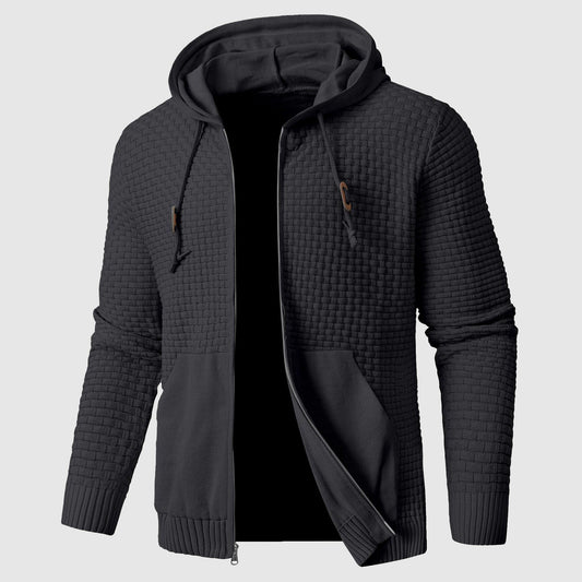 Men's Waffle Zip Up Knit Hoodie | Insulated Hero