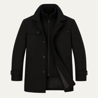 Men's Warm Adjustable Cuff Winter Coat | Bib Collar Hero