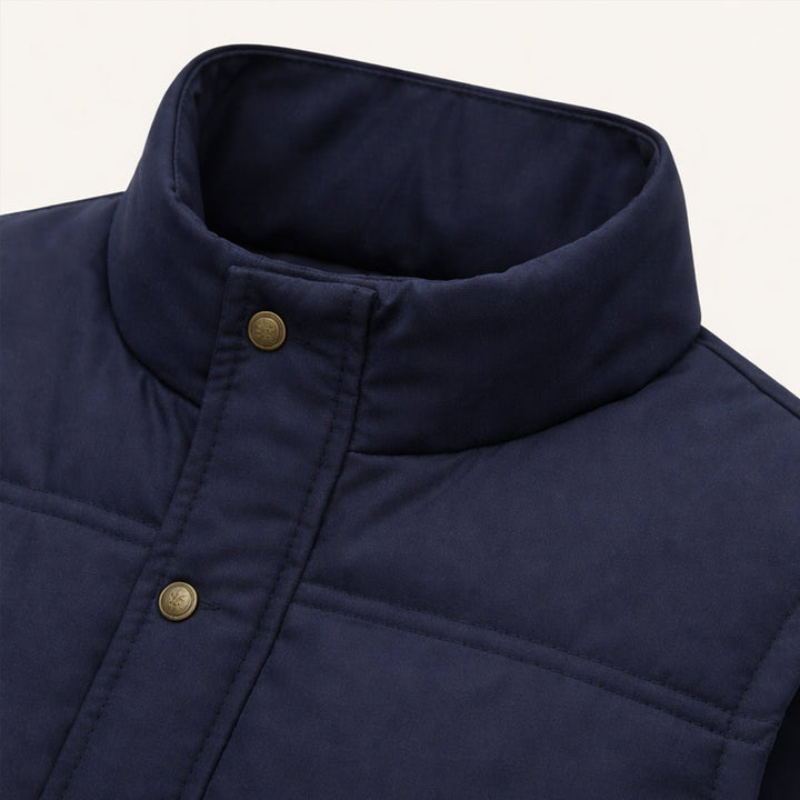 Men's Warm Modern Lined Winter Vest | Dual Cargo Pocket Detail