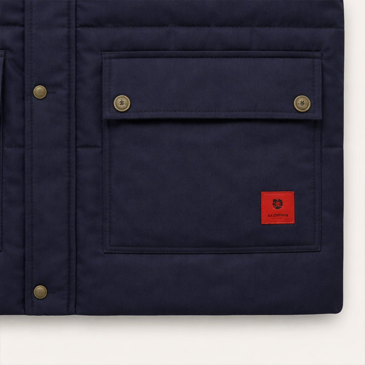 Men's Warm Modern Lined Winter Vest | Dual Cargo Pocket Side