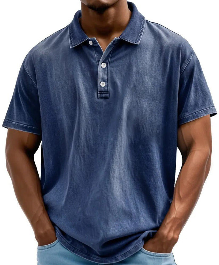 Men's Washed Vintage Style Polo Shirts | Relaxed Casual Lifestyle