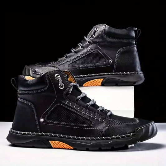 Men's Waterproof Leather Hiking Boots | Arch Support Hero