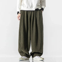 Men's Wide Leg Corduroy Sweatpants | Relaxed Fit Close Up