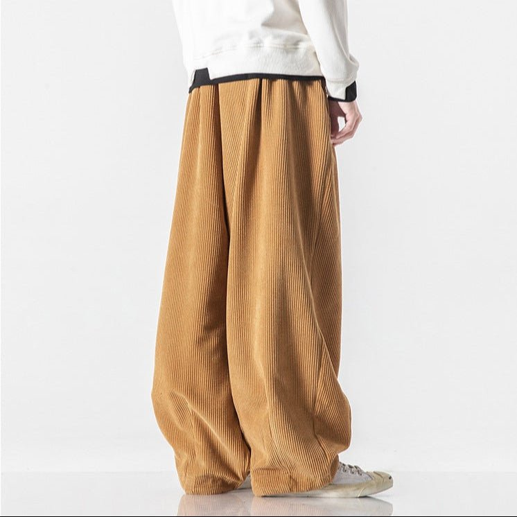 Men's Wide Leg Corduroy Sweatpants | Relaxed Fit Detail