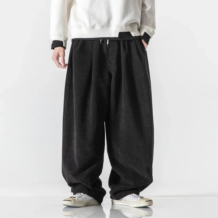 Men's Wide Leg Corduroy Sweatpants | Relaxed Fit Full