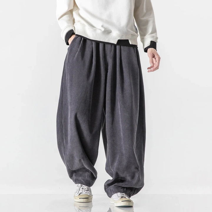 Men's Wide Leg Corduroy Sweatpants | Relaxed Fit Side