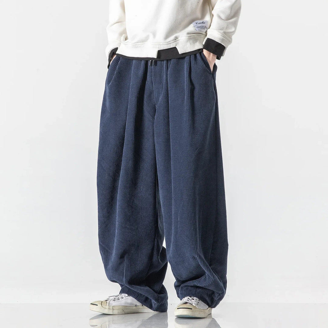 Men's Wide Leg Corduroy Sweatpants | Relaxed Fit View 13