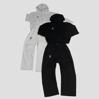 Men's Wide Leg Tracksuit | Relaxed Casual Fit Detail