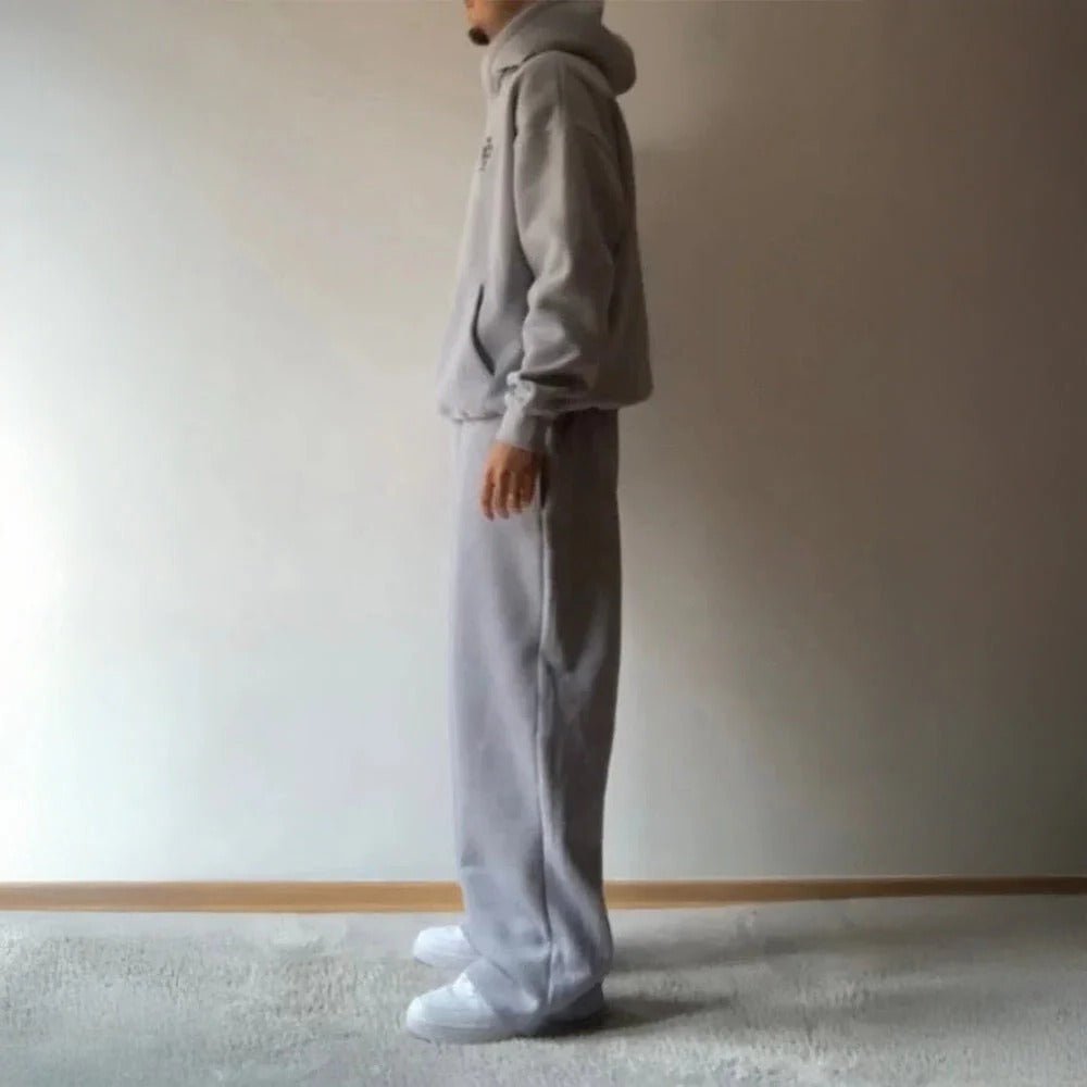 Men's Wide Leg Tracksuit | Relaxed Casual Fit Side