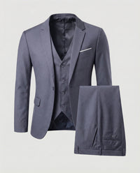 Men's Wool Blend Three-Piece Suit Lifestyle