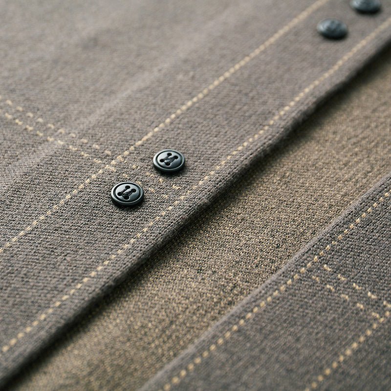Men's Wool Weaver Cardigan | Contrast Stitch Full