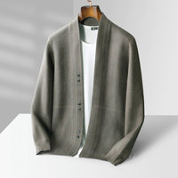 Men's Wool Weaver Cardigan | Contrast Stitch Hero