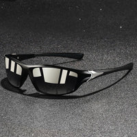 Men's Wraparound Sport Shades | Polarized Mirror Close Up