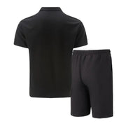 Men's Zip Two Piece Waffle Polo Set Lifestyle